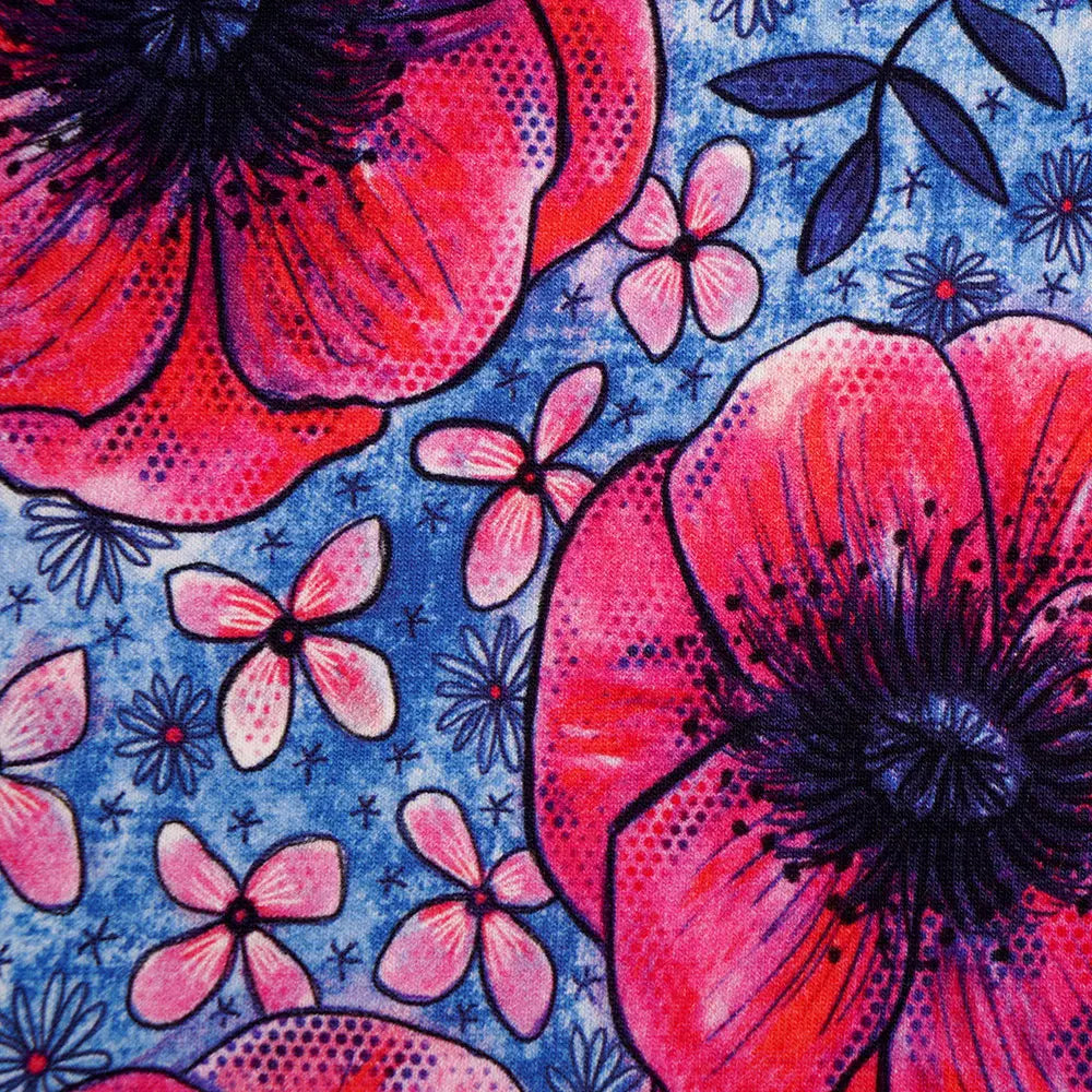 Jersey « Susalabims Coquelicots bleu » | 10 cm