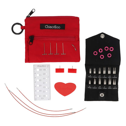 Set d'aiguilles circulaires interchangeables « Twist Lace » 5+8 cm, 2 à 3,25 mm | ChiaoGoo