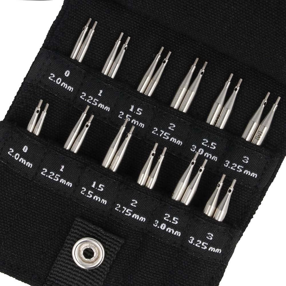 Set d'aiguilles circulaires interchangeables « Twist Lace » 5+8 cm, 2 à 3,25 mm | ChiaoGoo