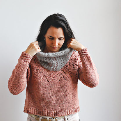 Kit de tricot (intermédiaire) - Col 'Rivière' De Rerum Natura