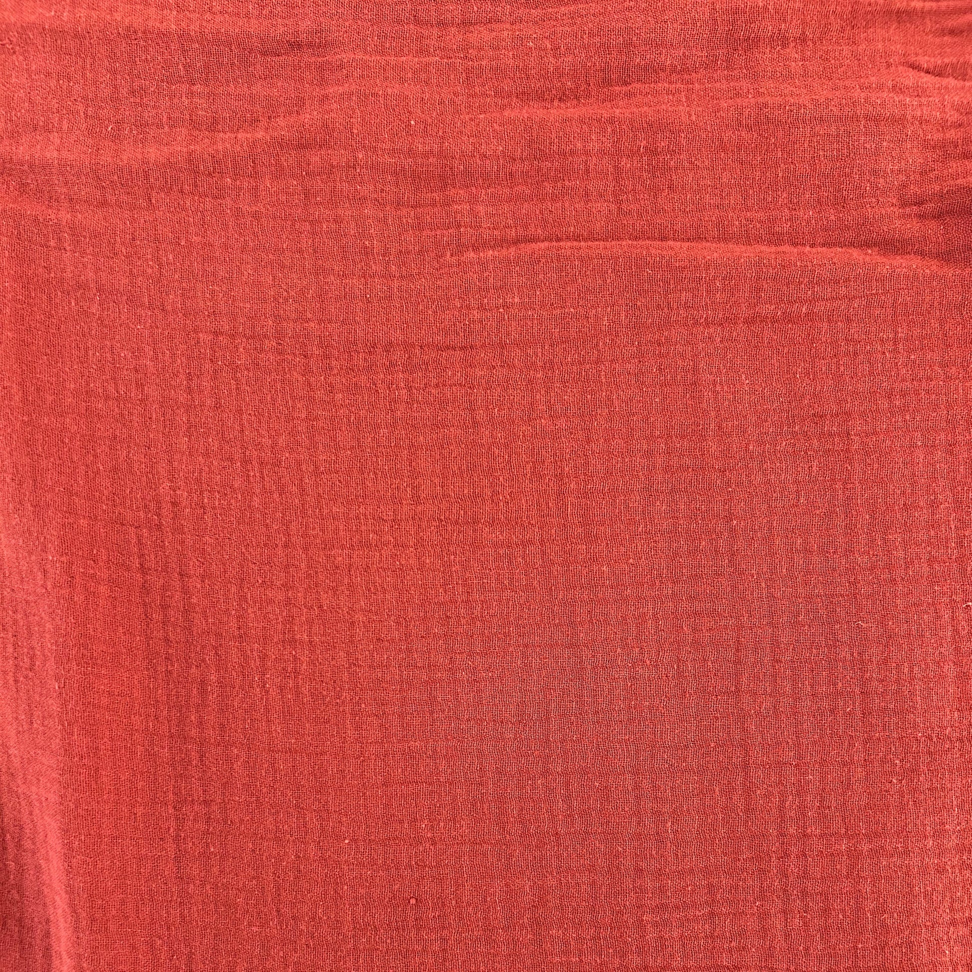 Double-gaze de coton bio rose groseille, Atelier-53