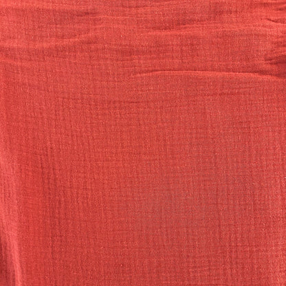 Double-gaze de coton bio rose groseille, Atelier-53