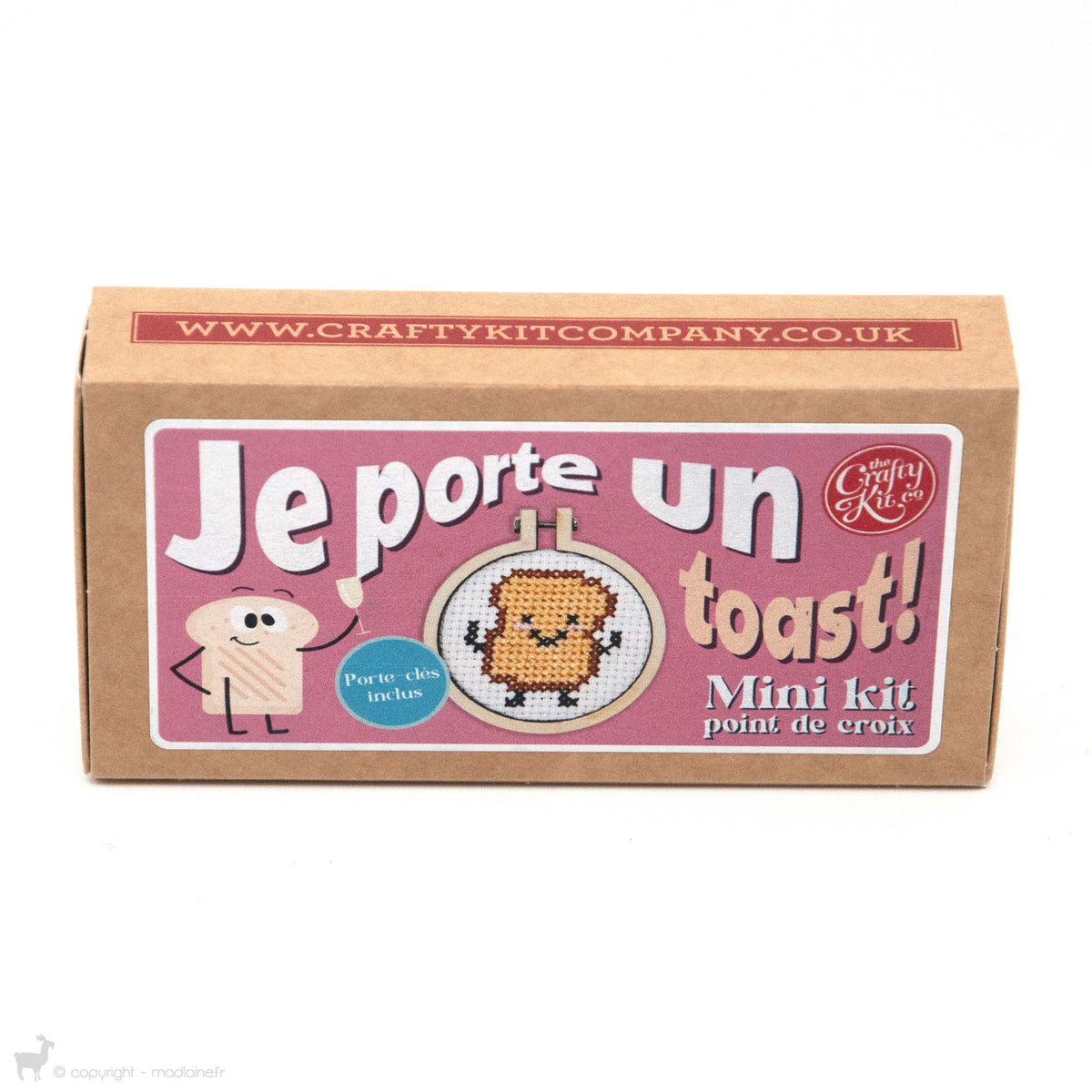 Mini kit point de croix Je porte un toast