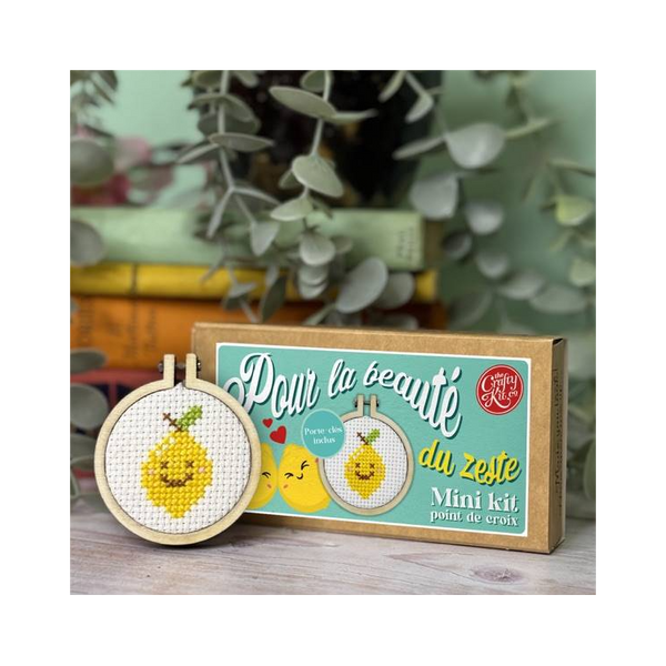 Mini kit point de croix Pour la beauté du zeste