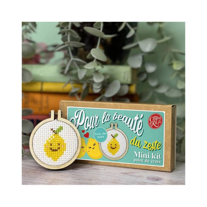Mini kit point de croix Pour la beauté du zeste