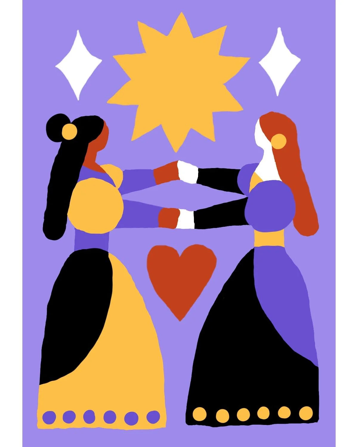 Canevas postal Les Amantes