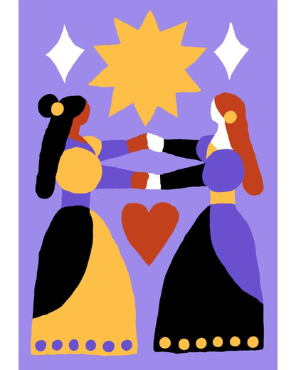 Canevas postal Les Amantes