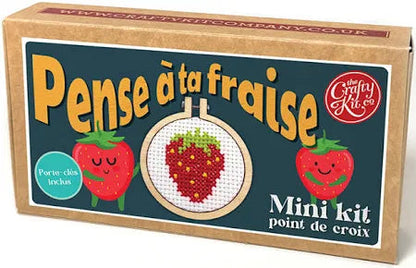 Mini kit point de croix Pense à ta fraise