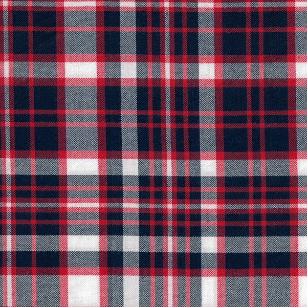 Flanelle à carreaux, navy | 10 cm