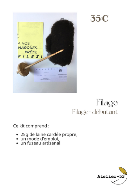 Kit de filage (débutant) - Initiation avec Pauline Dornat
