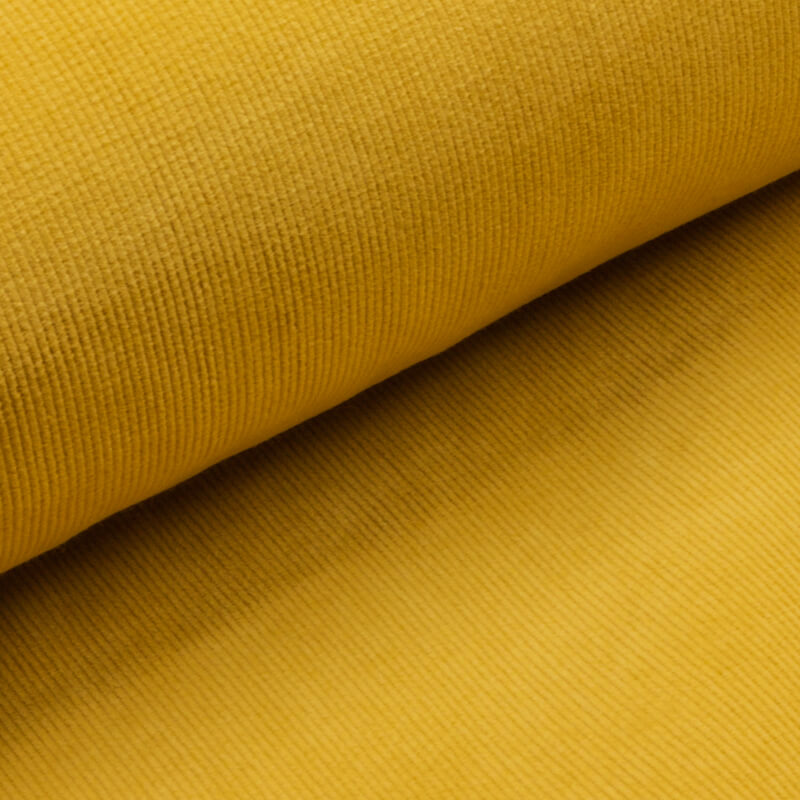 Velours milleraies côtelé coton bio moutarde, Atelier-53