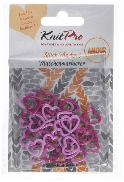 Marqueurs en métal, cœurs roses