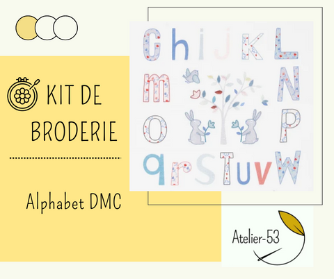 -30% ! Kit de broderie (débutant) - Alphabet DMC