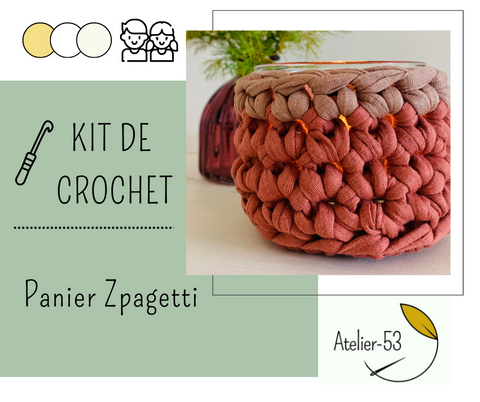 Kit de crochet (débutant) - Panier Zpagetti