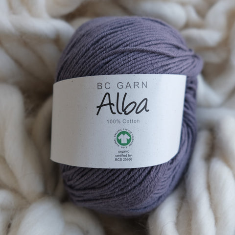 Coton gris/mauve - Alba | 50 gr