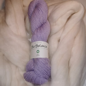 Mélange laine & coton, violet clair - Bio Balance | 50 gr