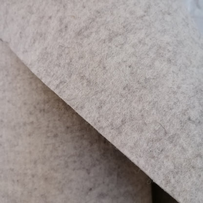 Laine, feutre / feutrine, beige (grande largeur) | 10 cm