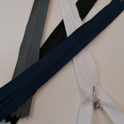 Fermeture éclair invisible non séparable en polyester recyclé, 40 cm