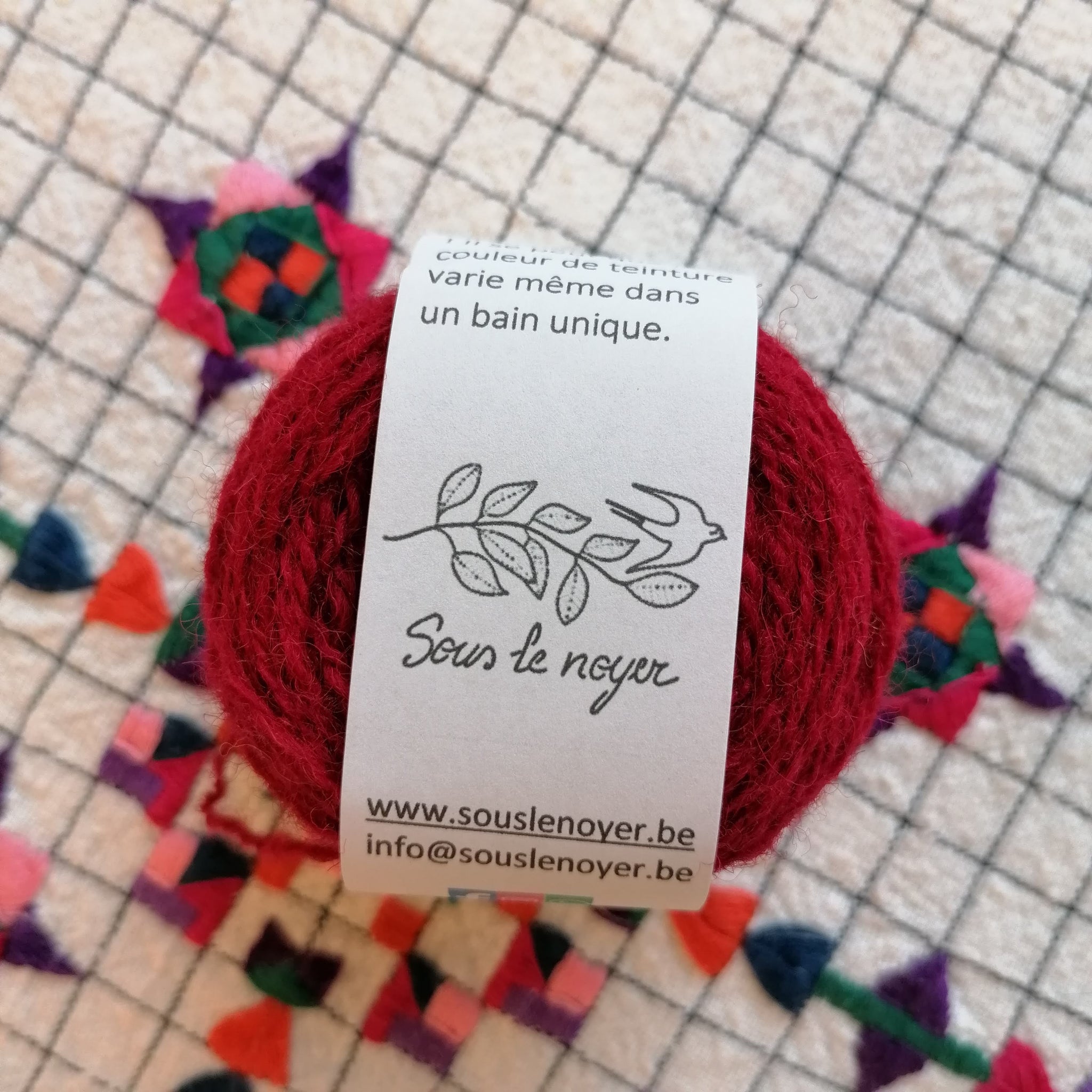 Laine Texel ultra locale, 'cochenille' - Sous le Noyer | 25-50 gr
