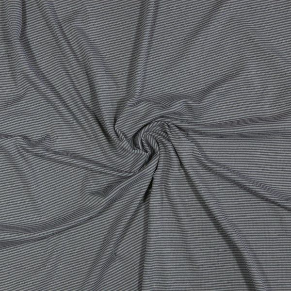 Jersey-interlock fines rayures gris | 10 cm
