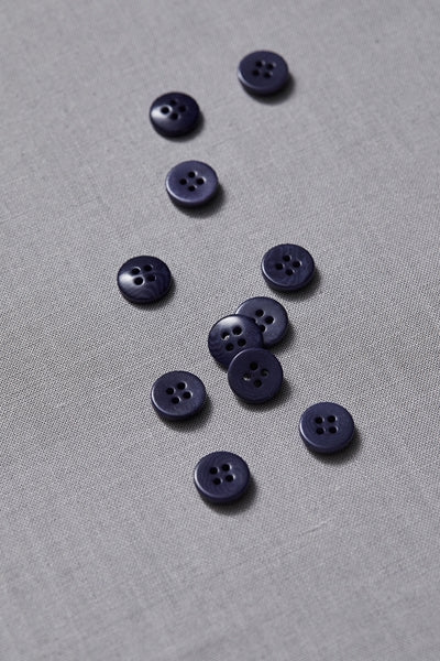 Bouton en corozo, blueberry - 11 mm