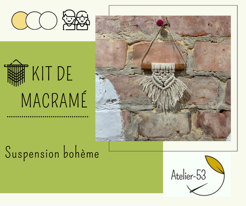 Kit de macramé (débutant) - Suspension bohème