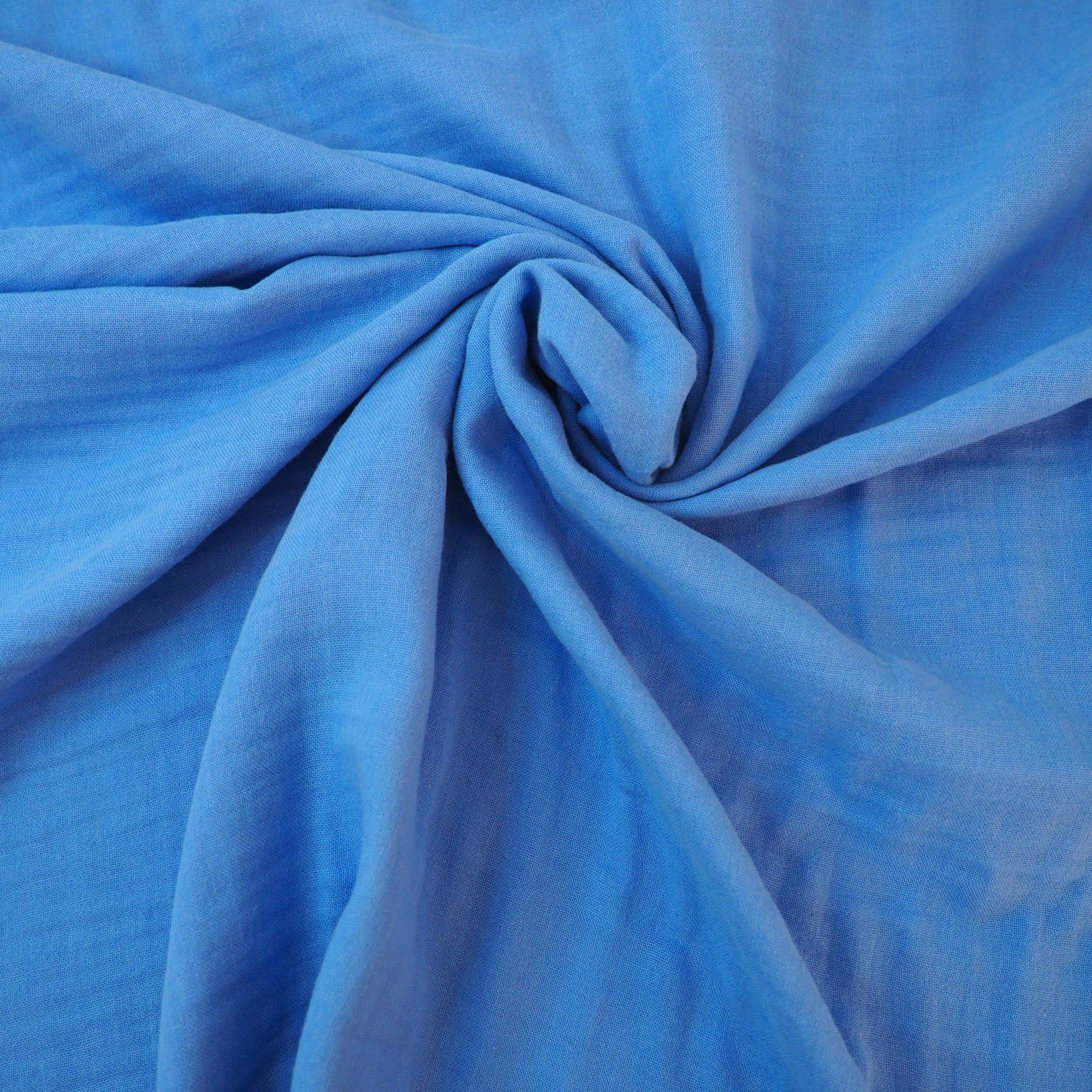 Double-gaze de coton bio bleu, Atelier-53