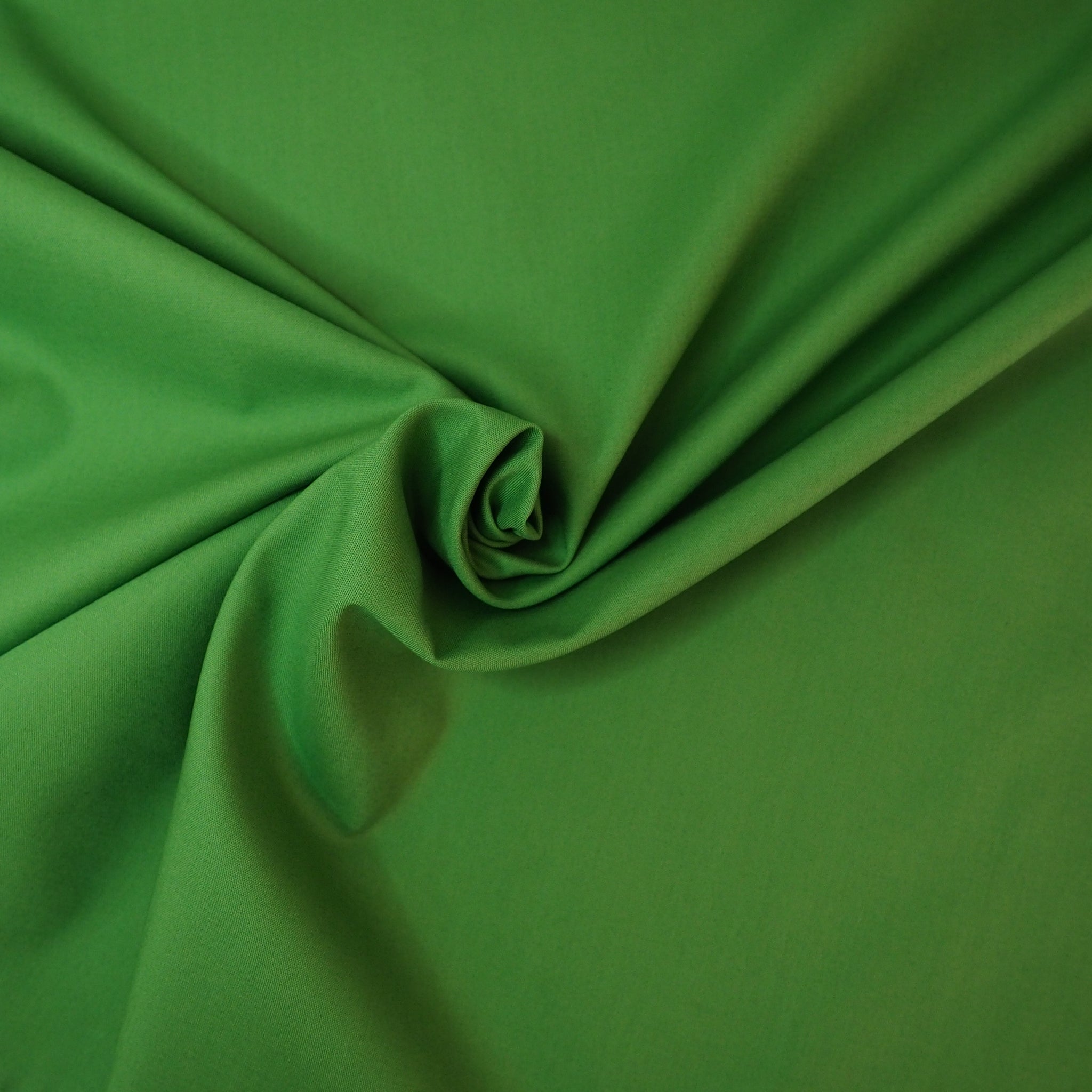 Popeline unie, vert moyen | 10 cm