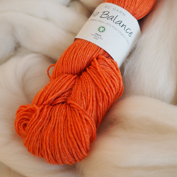 Mélange laine & coton, orange - Bio Balance | 50 gr