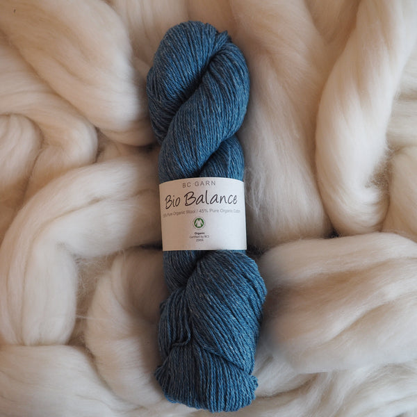 Mélange laine & coton, bleu océan - Bio Balance | 50 gr