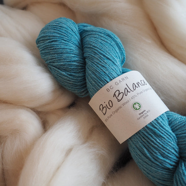 Mélange laine & coton, turquoise - Bio Balance | 50 gr