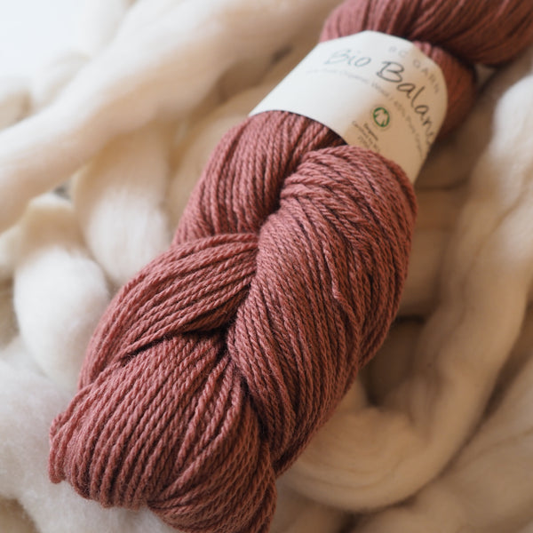 Mélange laine & coton, "vieux rouge" - Bio Balance | 50 gr