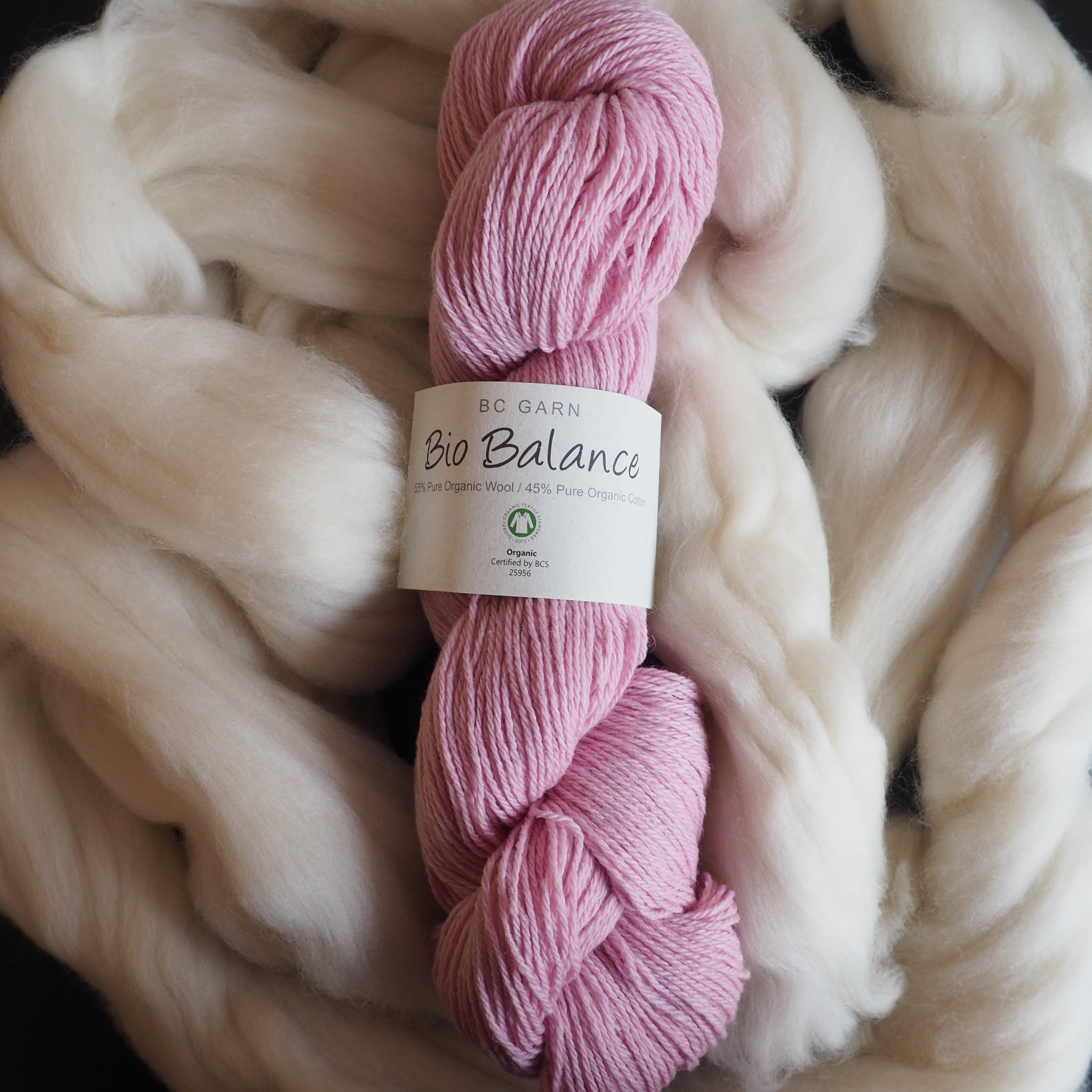 Mélange laine & coton, rose layette - Bio Balance