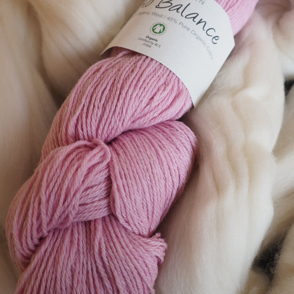 Mélange laine & coton, rose layette - Bio Balance