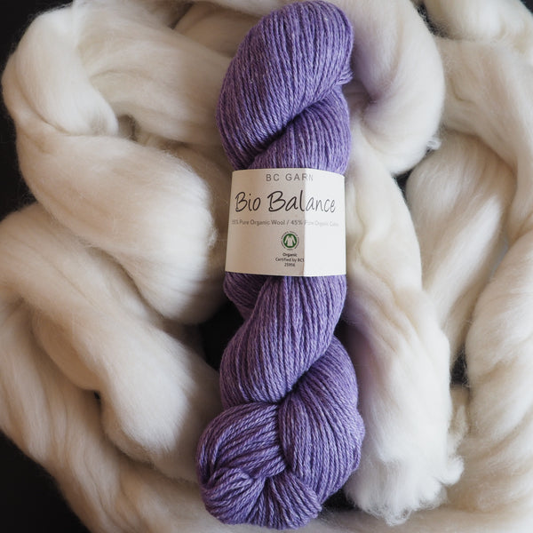 Mélange laine & coton, lavande - Bio Balance | 50 gr