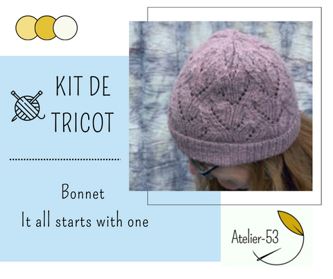 Kit de tricot (intermédiaire) - Bonnet "It all starts with one" de ByNightCreation