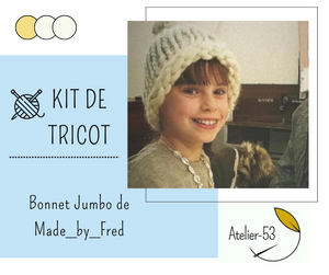 Kit de tricot (débutant) - Bonnet Jumbo de Made_by_Fred