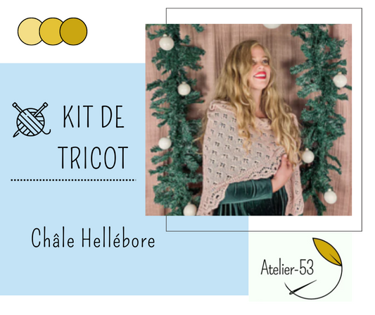Kit de tricot (confirmé) - Châle Hellébore