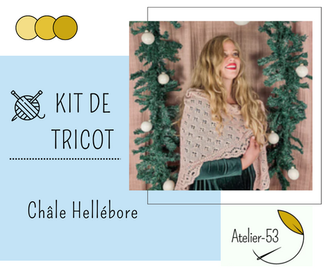 Kit de tricot (confirmé) - Châle Hellébore