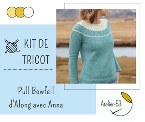 Kit de tricot (intermédiaire) - Pull Bowfell d'Along avec Anna