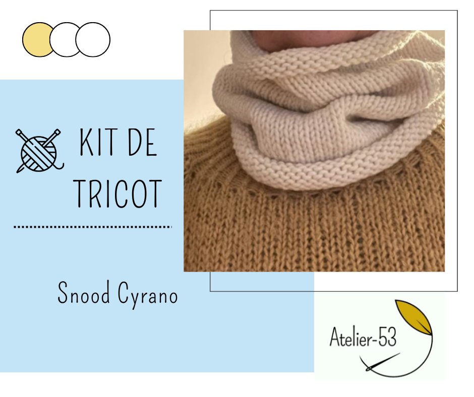 Kit de tricot (débutant) - Snood simple Cyrano de Made_by_Fred