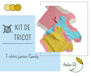 Kit de tricot enfant (confirmé) - T-shirt junior Candy