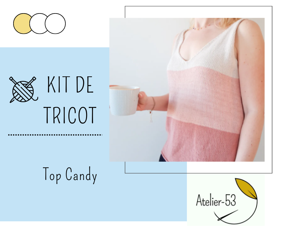 Kit de tricot (débutant) - Top Candy de Lille Larsen