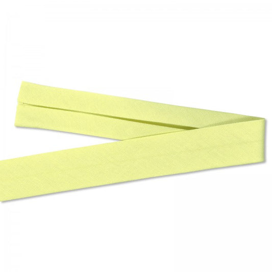 Biais uni jaune citron | 10 cm