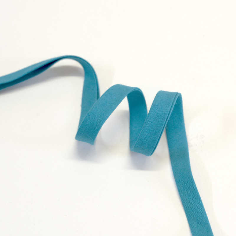 Biais uni turquoise | 10 cm
