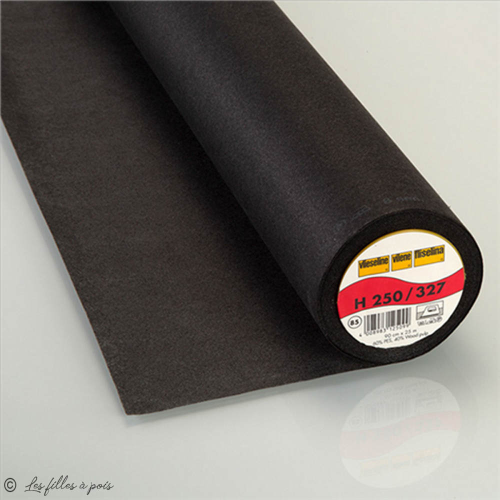 Entoilage/Vlieseline, H250, noir | 10 cm