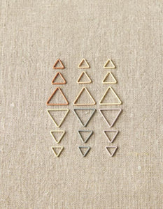 Marqueurs en métal "triangles" Cocoknit | Mélange 'terre'