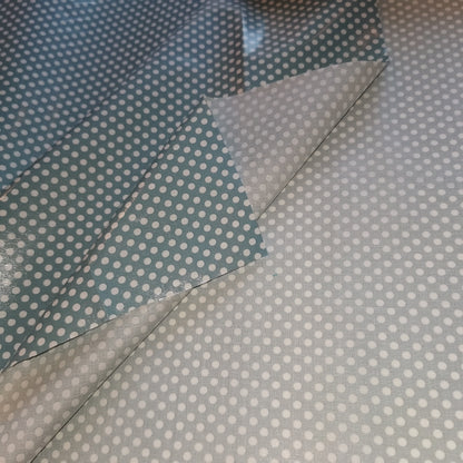 PUL/Coton bio laminé bleu "Pois" | 10 cm