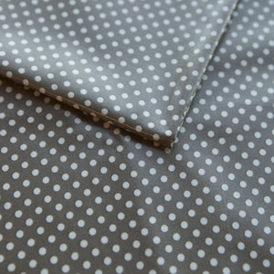 PUL/Coton bio laminé gris "Pois" | 10 cm