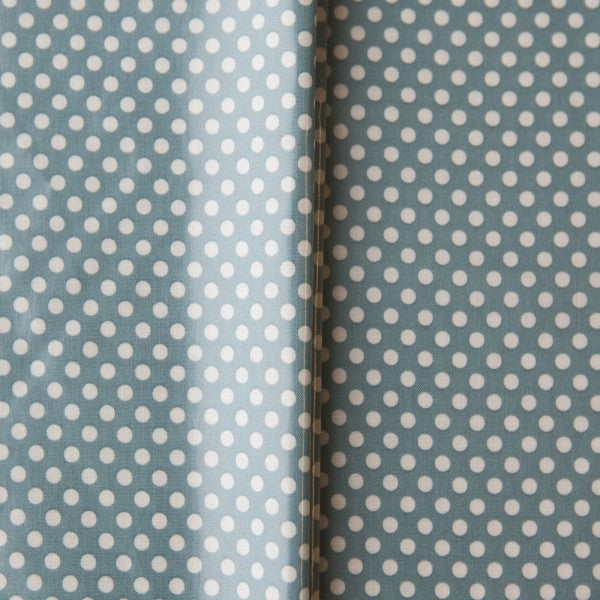 PUL/Coton bio laminé bleu "Pois" | 10 cm